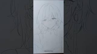 How to draw anime girl #animeart #animeartstyle #anime #howtodraw #tutorial #traditionalart