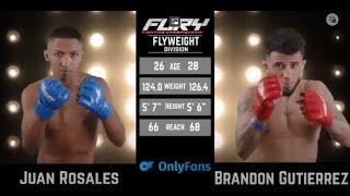 Fury 81 Prelims Juan Rosales vs Brandon Gutierrez