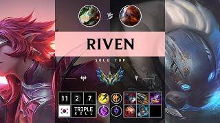 Riven Top vs Gragas: Triple Kill, Godlike - KR Challenger Patch 14.15