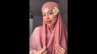 Khimar with flower clip tut #abaya #modesty #hijabtutorial #modeststyle #hijabi #tutorialhijab