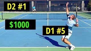 Who Wins $1,000? Division 1 vs Division 2  *USTA 5.0+*