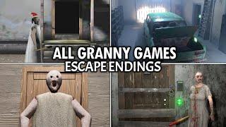 Granny vs Granny Remake vs Granny Escape Together *All Escape Endings