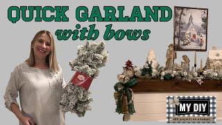 QUICK CHRISTMAS GARLAND DIY | FIREPLACE DECORATING IDEAS