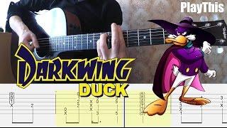 Черный Плащ | Как играть тему из мультсериала Darkwing Duck  + ТАБЫ | Уроки гитары от PlayThis#19