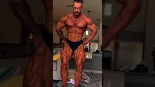 Tall hard muscles daddy pose