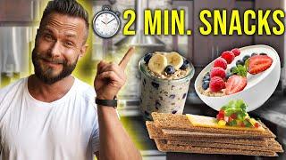 8 BEST Healthy Snacks Made in Under 2 Minutes!