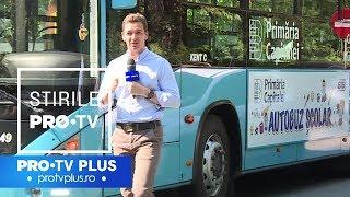 Teste cu primul autobuz şcolar din Bucureşti. De ce are controlor şi pază a poliţiei