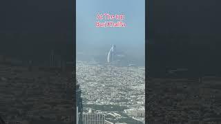 Zooming Out from At The Top Burj Khalifa Dubai #mydubai #adventure #travel #youtube #short #dubai