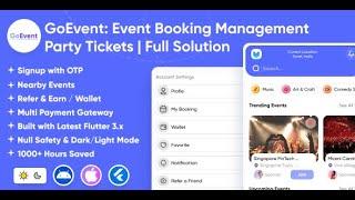 GoEvent - Event Booking Management | Event Planner | Ticket Booking | Flutter Full Solution App