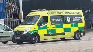 ambulnz community partners community ambulance Renault master passing by