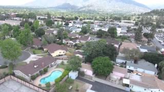 Aerial Arcadia California, East of Los Angeles