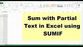 Excel formula: Sum if cell contains text in another cell  | Sum with Partial Text