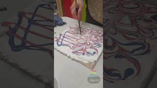 Glazing Pottery with Shaving Cream at The Clay Pot Pottery Studio