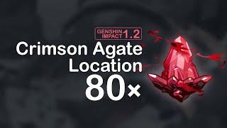 All 80 Crimson Agate Location | Genshin Impact UPDATED BEST ROUTE