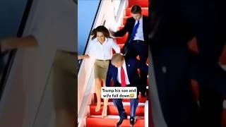 Trump Family fall Down in Airplane Stairs  | Epic Slip Moment!#funny #ai #shorts #ytshorts #memes