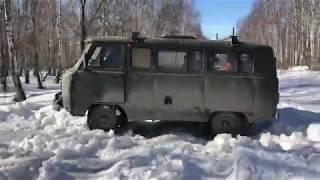 ГАЗ 69, УАЗы новые и старые, Kia, два Pajero 2, Nissan Pathfinder и Patrol и Нивы в весеннем снегу!