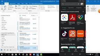 فتح ايميل الشركة او ايميلك الشخصى على (Outlook)