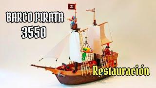 Restauración barco pirata Playmobil 3550 (primera época). Playmobil 3550 pirate ship restoration.