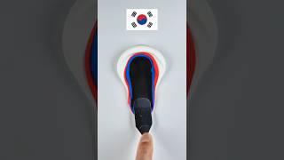 Mixing Korea Flag Colors! #satisfying #colormixing #art #viralvideo