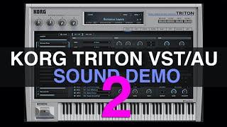 Korg Triton VST Plugin Sounds Demo Part Two - No Commentary - Korg Collection Music Software