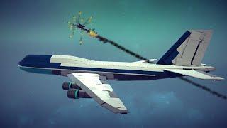 Large Airplanes Shot Down by Three Types of Guided Missiles | Besiege