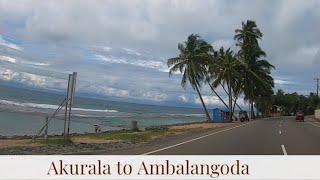 AKURALA TO AMBALANGODA, Driving on the Galle Road Sri Lanka