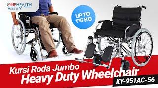 REVIEW Kursi Roda Jumbo Heavy Duty Wheelchair dengan Maksimum Beban 175 KG