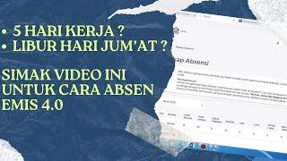 Cara absen PTK 5 hari kerja dan libur hari Jum'at