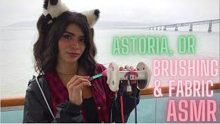 ASMR Kitty Brushes Your Ears in the RAIN | ASTORIA OREGON Sea Port Outdoor Rain Sounds, Visual