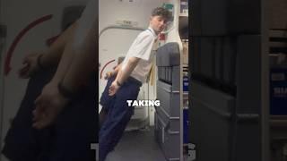 Flight Attendant Nails MJ Move Using Takeoff Gravity! #shorts #viralvideo #funny