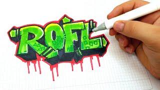 ГРАФФИТИ - ROFL !!! КАК НАРИСОВАТЬ? !!! урок граффити graffiti logo