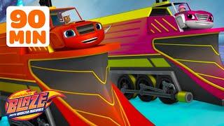 Blaze's BEST Transformations and Rescues  w/ Sparkle & Watts! | Blaze and the Monster Machines