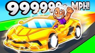 Racing 9,386,721 MPH on SUPER CARS in Roblox!