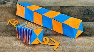 Origami Magic Cube Spiral - Easy Paper Transformer Toy