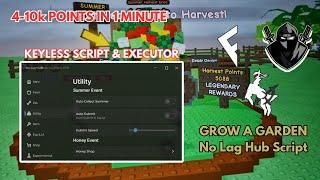 2025 Grow A Garden Best Script EZ 4-10k Points In 1 MINUTE / No Lag Hub Summer Update Showcase |