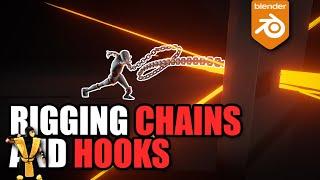 Rigging chains and Scoprion's hook in Blender