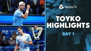 Hurkacz Battles Giron, Berrettini & Humbert Also In Action | Tokyo Day 1 Highlights