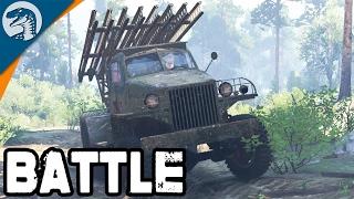 RUSSIAN WWII CONVOY HEADS TO THE FRONT | Spin Tires Multiplayer Gameplay