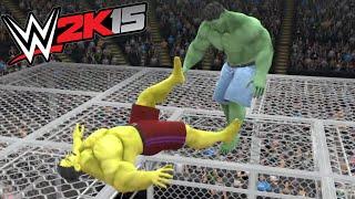 HULK vs Yellow HULK - HELL IN A CELL - WWE 2K15