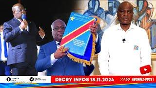 DECRY INFOS 18.11.24,CHANGEMENT DE LA CONSTITUTION, FATSHI ACCELERE, FAYULU ET AUTRES SE REVEILLENT