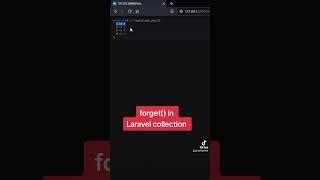 forget() in Laravel collection #laravel  #webdevelopment #development #tricks #tips