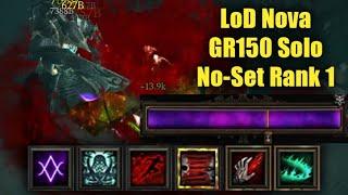 Almost beat Trag'Oul with LoD, Nova Necromancer GR150 Solo in 13:39! Season 27