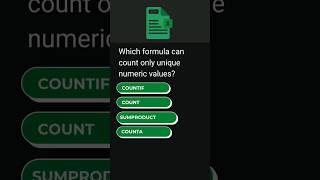 Which formula can count only unique numeric values in Excel?
