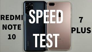 Xiaomi Redmi Note 10 vs Iphone 7 Plus Speed Test