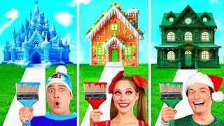 One Colored House Challenge | House on Christmas by Fun Teen