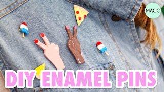 DIY "Enamel" Pins // Peace, Pizza, & Popsicle Jewelry