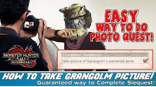 MH Rise Sunbreak HOW TO Complete GARANGOLM Photo Quest! TACKY PHOTO Side Quest GUIDE! Easy Method!