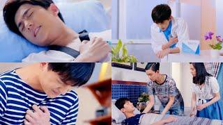 his heart disease got worse he felt excruciating pain many times. sick male lead cdrama hurt scene
