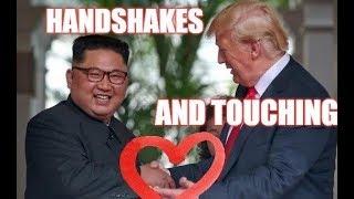 Trump and Kim every Handshake & Touch  Captured History [Compilation]