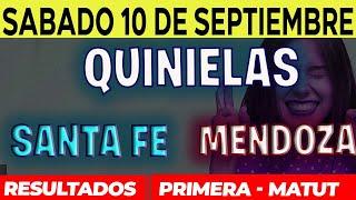 Quinielas Primera y matutina de Santa Fé y Mendoza, Sábado 10 de Septiembre